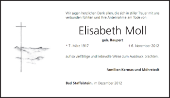 Anzeige von Elisabeth Moll von MGO