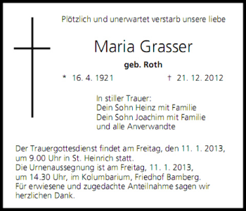 Anzeige von Maria Grasser von MGO