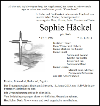 Anzeige von Sophie Häckel von MGO