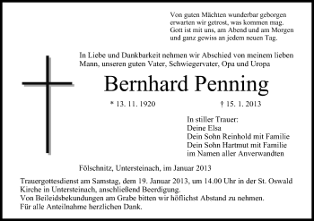 Anzeige von Bernhard Penning von MGO