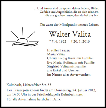 Anzeige von Walter Valita von MGO