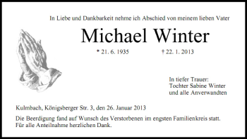 Anzeige von Michael Winter von MGO