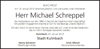 Anzeige von Michael Schreppel von MGO