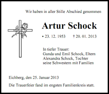 Anzeige von Artur Schock von MGO