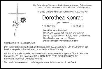 Anzeige von Dorothea Konrad von MGO