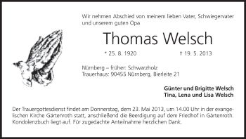 Anzeige von Thomas Welsch von MGO