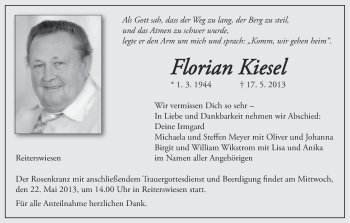 Anzeige von Florian Kiesel von MGO