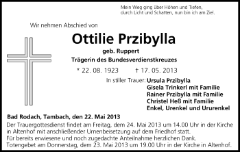 Anzeige von Ottilie Przibylla von MGO