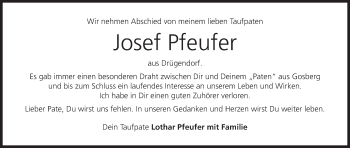 Anzeige von Josef Pfeufer von MGO