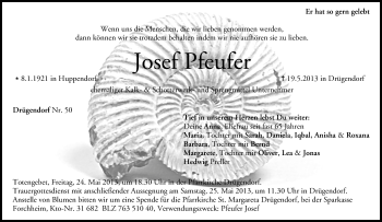 Anzeige von Josef Pfeufer von MGO