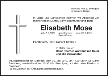 Anzeige von Elisabeth Mose von MGO
