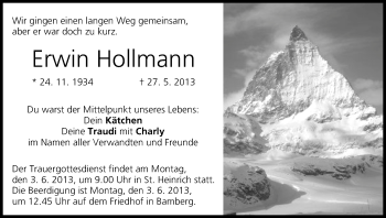 Anzeige von Erwin Hollmann von MGO