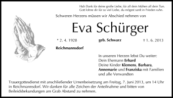 Anzeige von Eva Schürger von MGO
