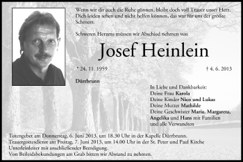 Anzeige von Josef Heinlein von MGO