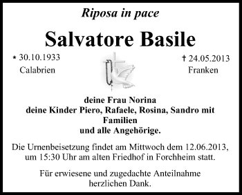 Anzeige von Salvatore Basile von MGO