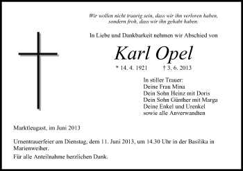 Anzeige von Karl Opel von MGO