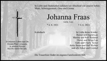 Anzeige von Johanna Fraas von MGO