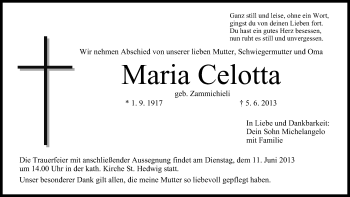 Anzeige von Maria Celotta von MGO