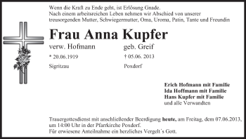 Anzeige von Anna Kupfer von MGO