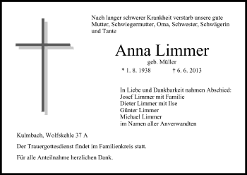 Anzeige von Anna Limmer von MGO