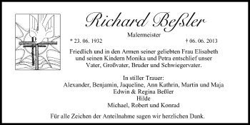 Anzeige von Richard Beßler von MGO