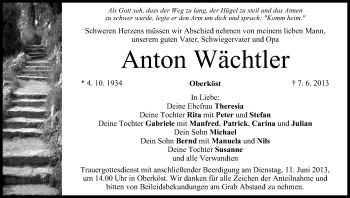 Anzeige von Anton Wächtler von MGO