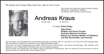 Anzeige von Andreas Kraus von MGO