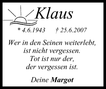 Anzeige von Klaus  von MGO