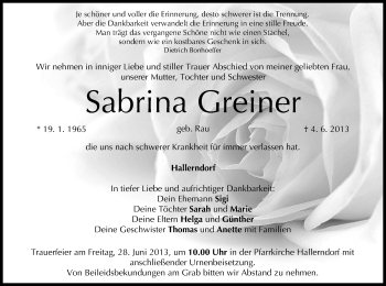 Anzeige von Sabrina Greiner von MGO