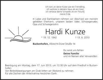 Anzeige von Hardi Kunze von MGO