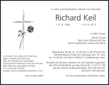Anzeige von Richard Keil von MGO