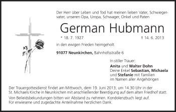 Anzeige von German Hubmann von MGO