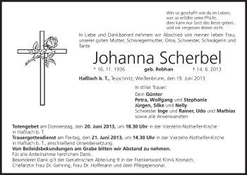 Anzeige von Johanna Scherbel von MGO