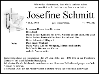 Anzeige von Josefine Schmitt von MGO