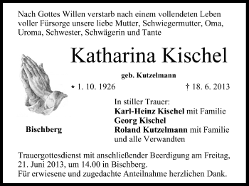 Anzeige von Katharina Kischel von MGO