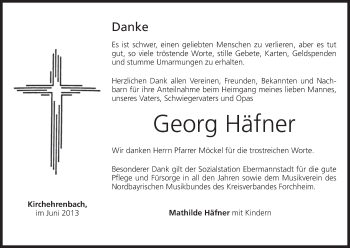 Anzeige von Georg Häfner von MGO
