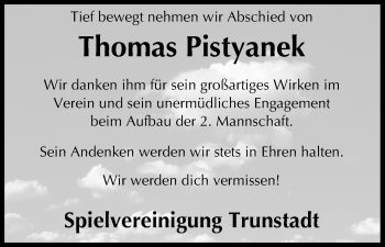 Anzeige von Thomas Pistyanek von MGO