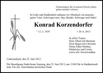 Anzeige von Konrad Korzendorfer von MGO