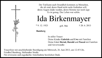Anzeige von Ida Birkenmayer von MGO