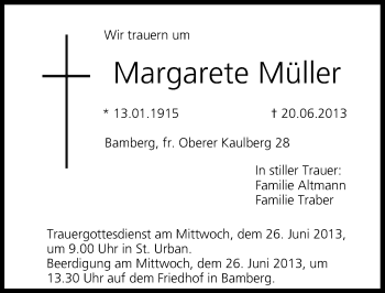 Anzeige von Margarete Müller von MGO