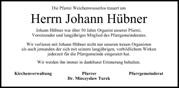 Anzeige von Johann Hübner von MGO