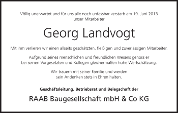 Anzeige von Georg Landvogt von MGO