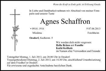Anzeige von Agnes Schaffron von MGO