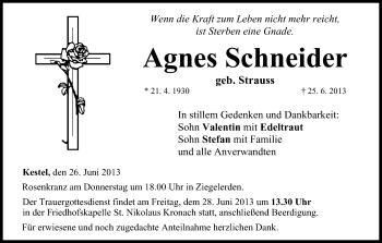 Anzeige von Agnes Schneider von MGO