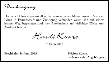 Anzeige von Hardi Kunze von MGO