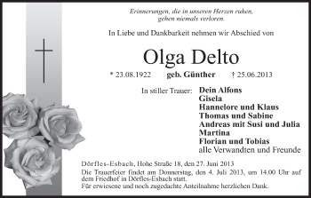 Anzeige von Olga Delto von MGO