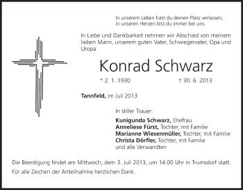 Anzeige von Konrad Schwarz von MGO