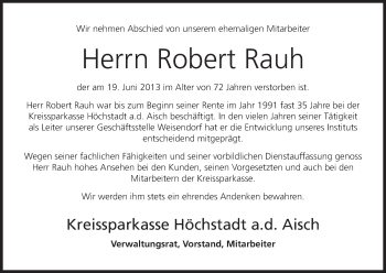 Anzeige von Robert Rauh von MGO