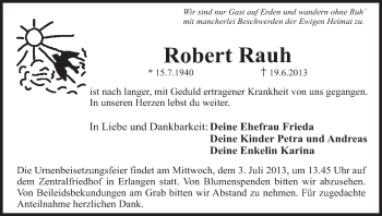 Anzeige von Robert Rauh von MGO