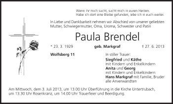 Anzeige von Paula Brendel von MGO